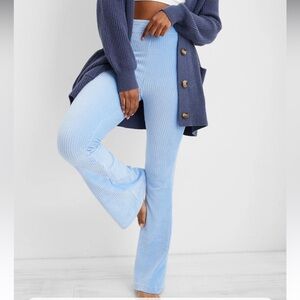 Aerie Groove-On Velour High Waisted Flare Pant
